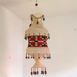 Vintage Handmade Macramé Chandelier